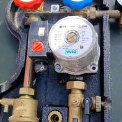 2 solar water panels, pump and expansion vessel