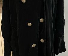 Vintage four seasons black velvet coat