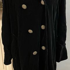Vintage four seasons black velvet coat