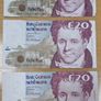 Irish Bank Notes - Bundle of Three 20 Punt Notes - Danial O'Connell Image 2