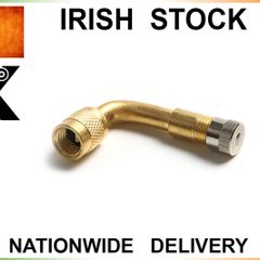 Gold 90 Degree Angle Air Tyre Valve Extension Adaptor For Motorcycle