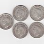 CANADA, 5 x 1945, 50 cents coins, 5 x 80% silver coins (no. 485) Image 2
