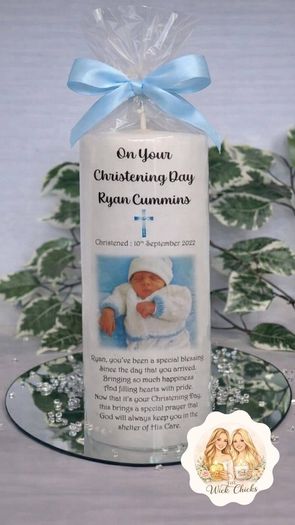 Personalised Christening candle