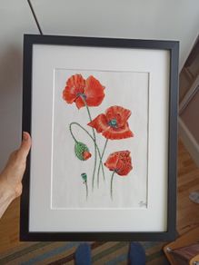 Original poppy painting