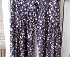 Black White Floral Skirt