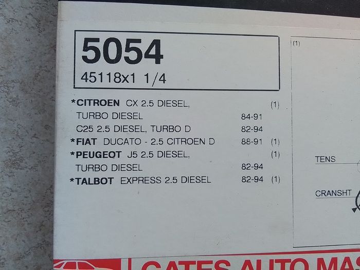 Citroen / Fiat / Peugeot Timing Belt.