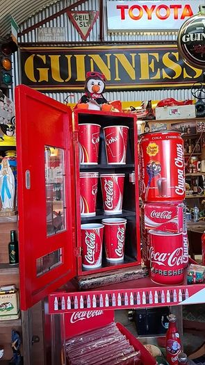 Vintage Retro coca cola can mini fridge