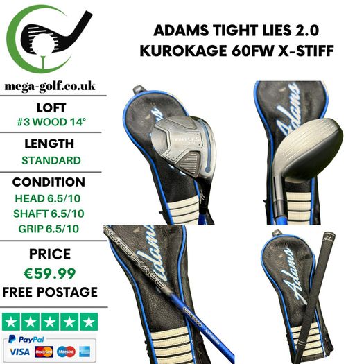 Adams Tight Lies 2.0 #3 Wood 14 Degree / Kurokage 60FW X-Stiff