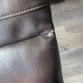 Manual Brown Leather Recliner Image 3