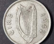 Eire 1942 Half Crown Silver Coin