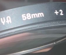 58mm hoya +2 macro filter