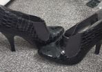 Black ankle shoes size 3 never worn