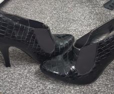 Black ankle shoes size 3 never worn