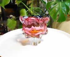 Vintage Chechoslovakian Glass Vase - J. Hospodka, Chribska