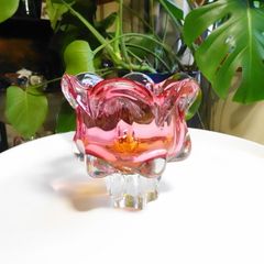 Vintage Chechoslovakian Glass Vase - J. Hospodka, Chribska