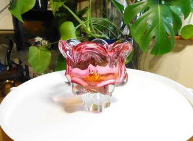 Vintage Chechoslovakian Glass Vase - J. Hospodka, Chribska