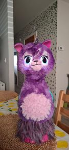 Hatchimals Llalacorn Interactive Purple Llama Talks Lights Up Grows 32 inches.