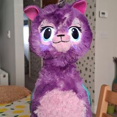 Hatchimals Llalacorn Interactive Purple Llama Talks Lights Up Grows 32 inches.