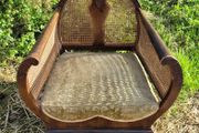 Antique cane bergere chair