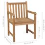 Outdoor Chairs 4 pcs Solid Teak Wood Image 2