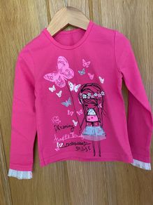 Brand new Girl's Hot Pink Long Sleeve Top | Size 2-3 years