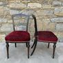 Pair of Late Victorian Ebonised Inlaid Chairs. Image 7