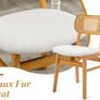 set of 4, wood, kitchen chairs, PU leather upholstered Rattan Image 3
