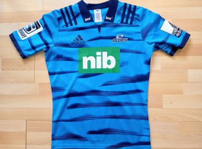 Mint 2018 Auckland Blues Adidas Rugby Jersey Size L