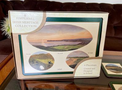 Six Vintage Irish Golfing Greats by Pimpernel Place Mats with Tips from Christy O Connor Senior