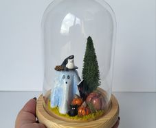 handmade air dry clay ghosts!