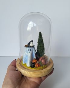 handmade air dry clay ghosts!
