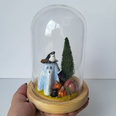 handmade air dry clay ghosts!