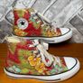 Converse All Star Chuck Taylor Hawaiian Print Hisbiscus Flowers Ladies Hi Top Trainers UK5 EUR37.5 Image 3