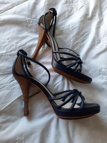 Fendi Navy Strappy Heels