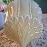 Original cream leaf design glass original 1920s Art Deco ceiling light Image 6