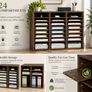 24-Compartment A4 Document Organiser  Adjustable Wooden Office & Home Storage Cabinet Image 2