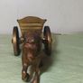 Vintage heavy brass horse and cart, weight 131.13g Image 3