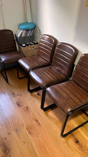 leather chair kitchen x 4
