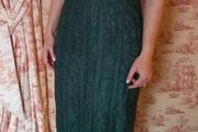 asos lace forest green dress uk6