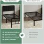 3ft Single Bed Frame with Upholstered Headboard and Footboard Image 5