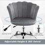 Ergonomic Office Chair Velvet Office Chair With 360 Swivel And Height Adjustment Petal Shaped Armrests Universal Wheels Modern Computer Chair For Home Office Grey Image 3
