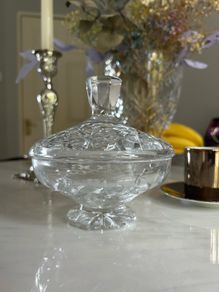 Vintage Cavan crystal Candy dish w lid
