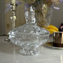 Vintage Cavan crystal Candy dish w lid