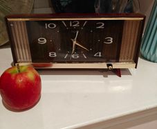 Retro vintage Japanese Rhythm wind-up musical clock 1960s