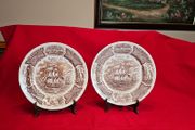 2 Fair Winds Plates   Alfred Meakin  The Friendship of Salem
