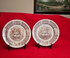 2 Fair Winds Plates   Alfred Meakin  The Friendship of Salem