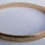 Victorian 9CT Gold B.C.  B. CORE Leaf Engraved Bangle Bracelet, Circa 1878 12,51g Image 4