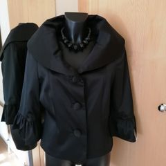 Women's Jacket Black Satin NWT SIZE 16