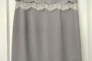 Light Grey Lace Detail Jaques Vert Dress - Size 10