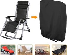 Black Chair Cover,Outdoor Folding Chair Cover Waterproof Dustproof and UV Resistant